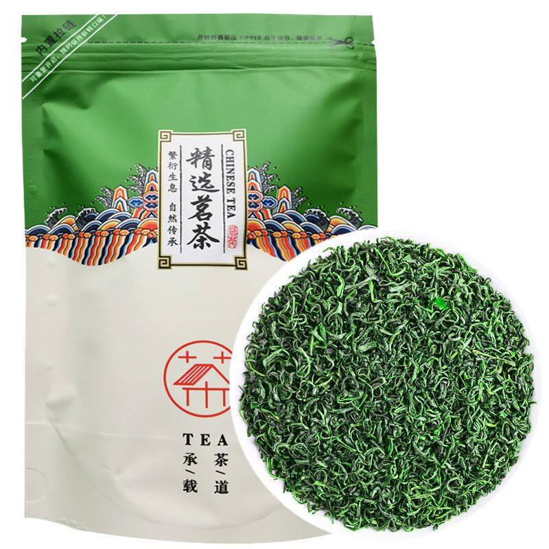高山云雾绿茶新茶浓香型袋装100g high mountain cloud green tea, new tea, strong fragrance, 100g in bags