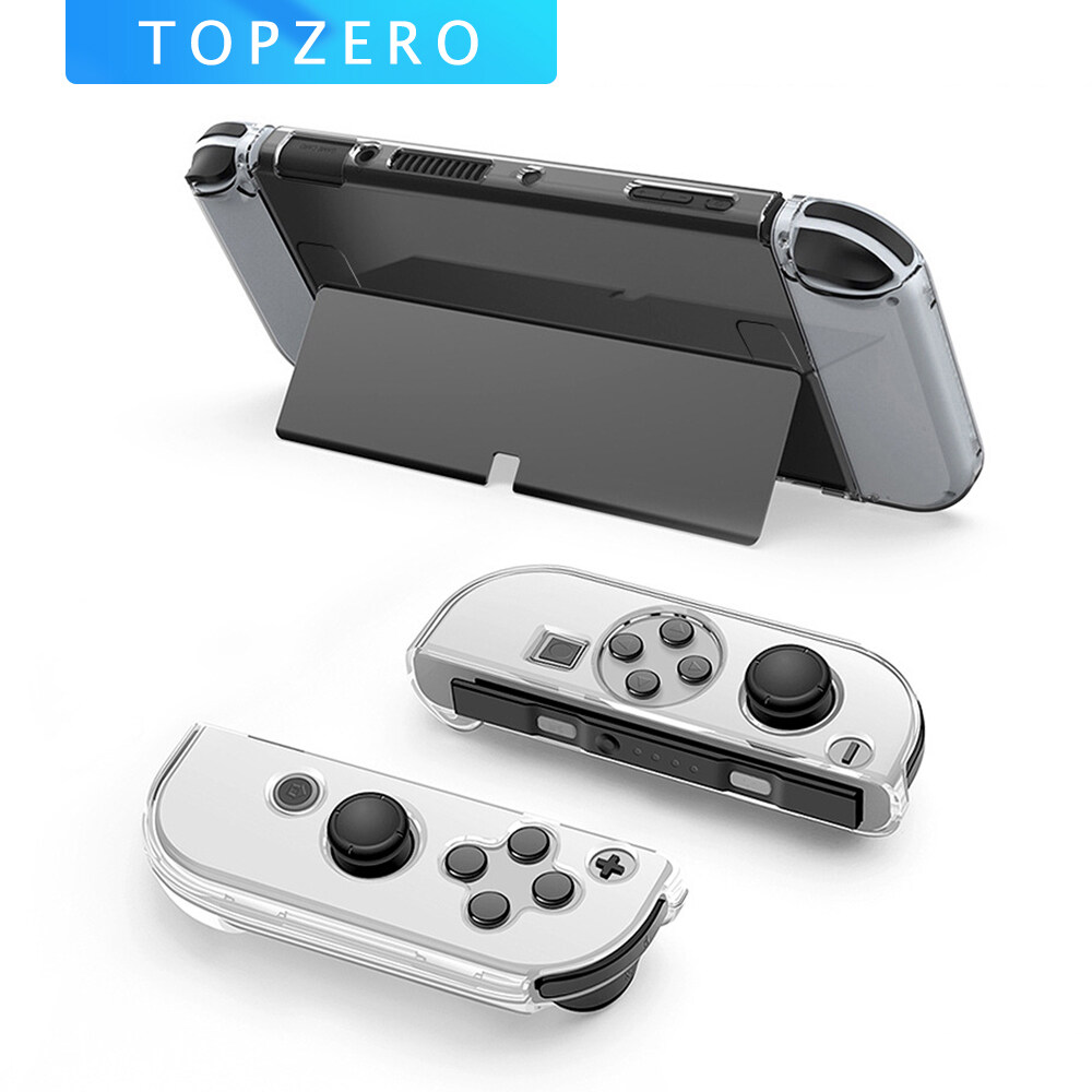 TOPZERO Clear Hard PC Protective Case For Nintendo Switch OLED NS Case Transparent Crystal Console Controller Nintend Switch Accessories