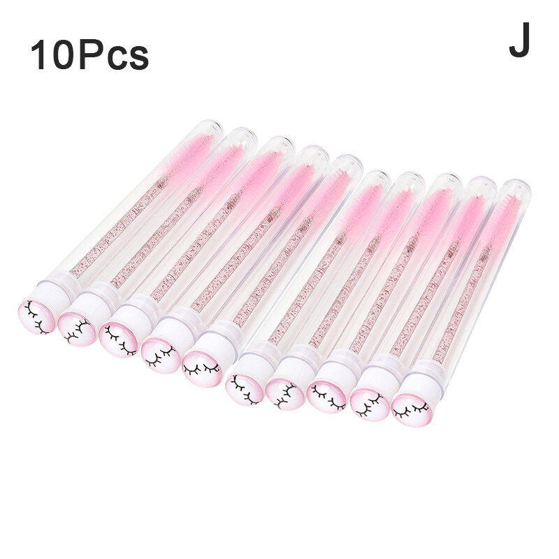 【Sjqgqx】10Pcs คิ้วใช้ได้หลายครั้งแปรงปัดหน้าขนตาขนคิ้วแปรงเจาะเรซิ่นแปรง