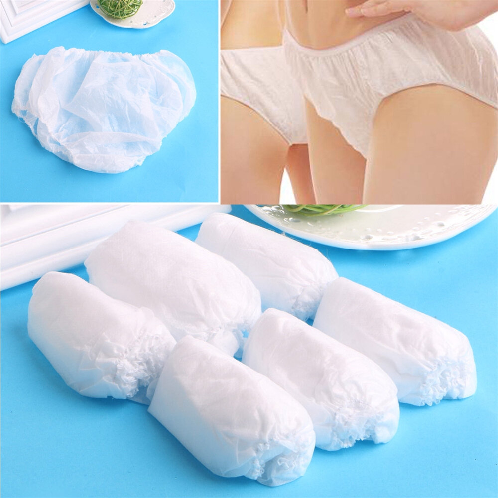 6 Cái Quần Lót Giấy Không Dệt Dùng Một Lần Du Lịch Phi Giới Tính Quần Lót Một Lần Quần Lót Nam Nữ