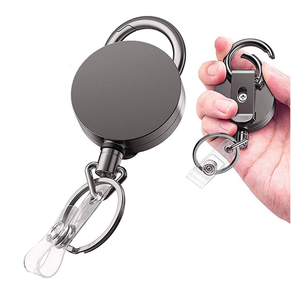 無料発送 2pcs Retractable Keychain Multifunctional Carabiner Heavy Duty ...