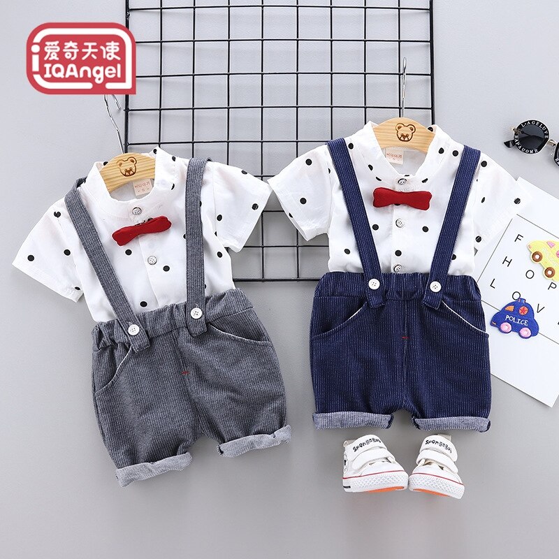 TG Children's clothing boys overalls shirt short sleeve suit short sleeve shorts two piece set ราคา 180 บาท*ส่งฟรี