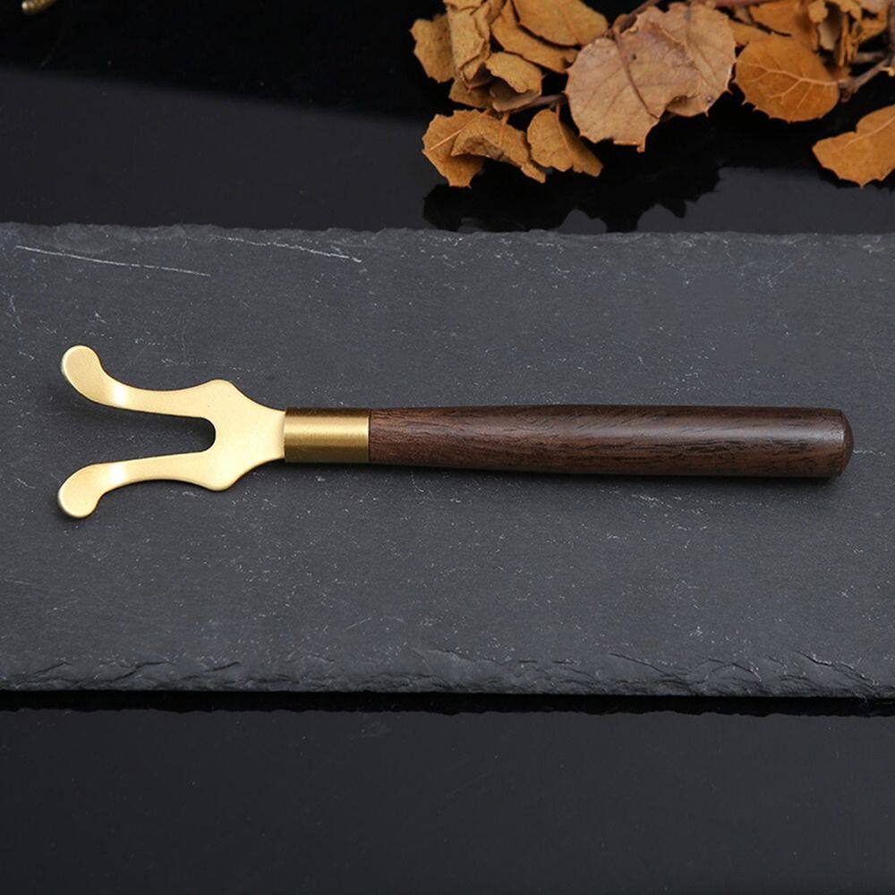 Beachen tetsubin trà kung fu cách nhiệt kẹp nắp ấm trà cán bằng gỗ chống bỏng ấm đun trà nắp nĩa kẹp giữ
