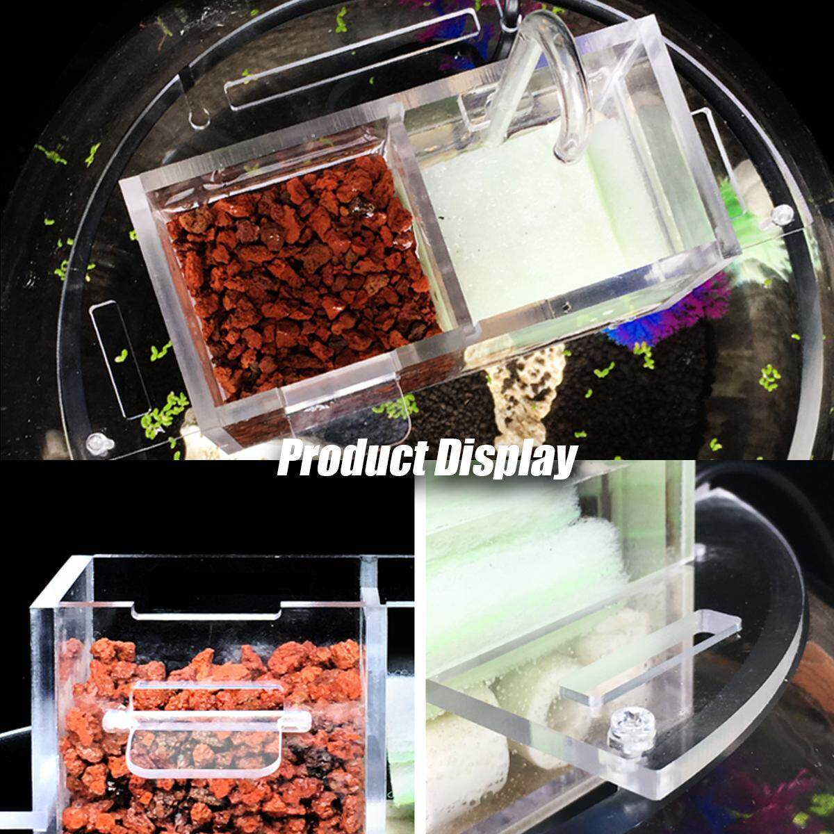 Generic 2127cm Circular Aquarium E Fish Tank Acrylic External Filte