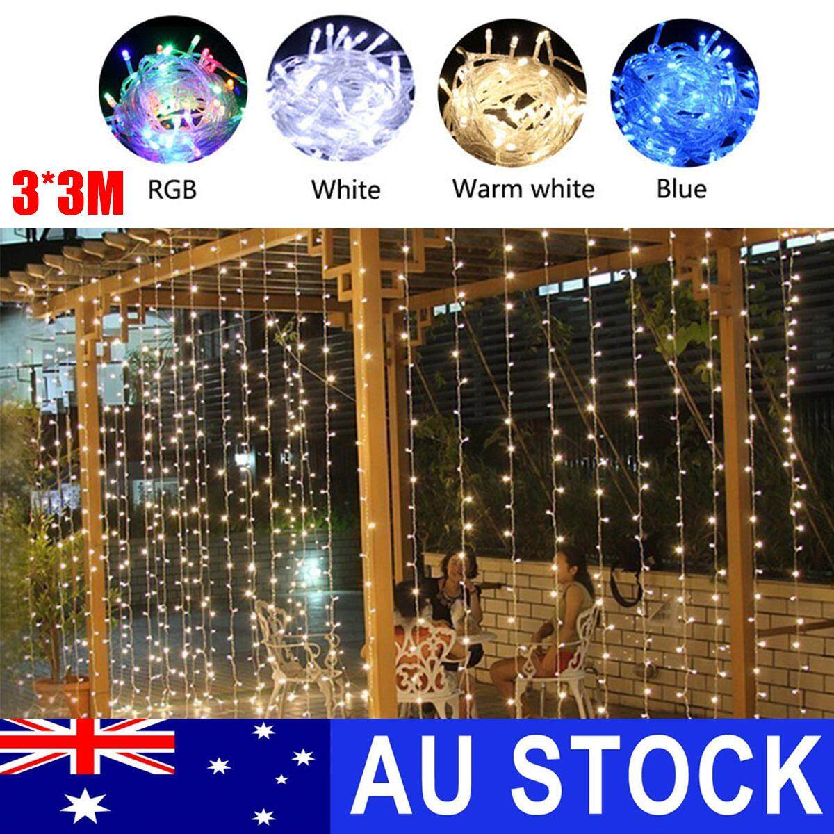 Generic White Ice Silk BACKDROP Wedding Drape Stage LED Fairy Lights
