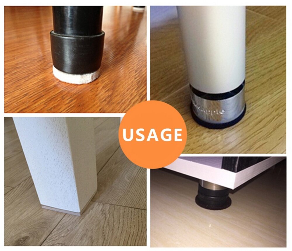 Generic 24 Pcs Oak Wood Vinyl Tile Laminate Floor Furniture Protector