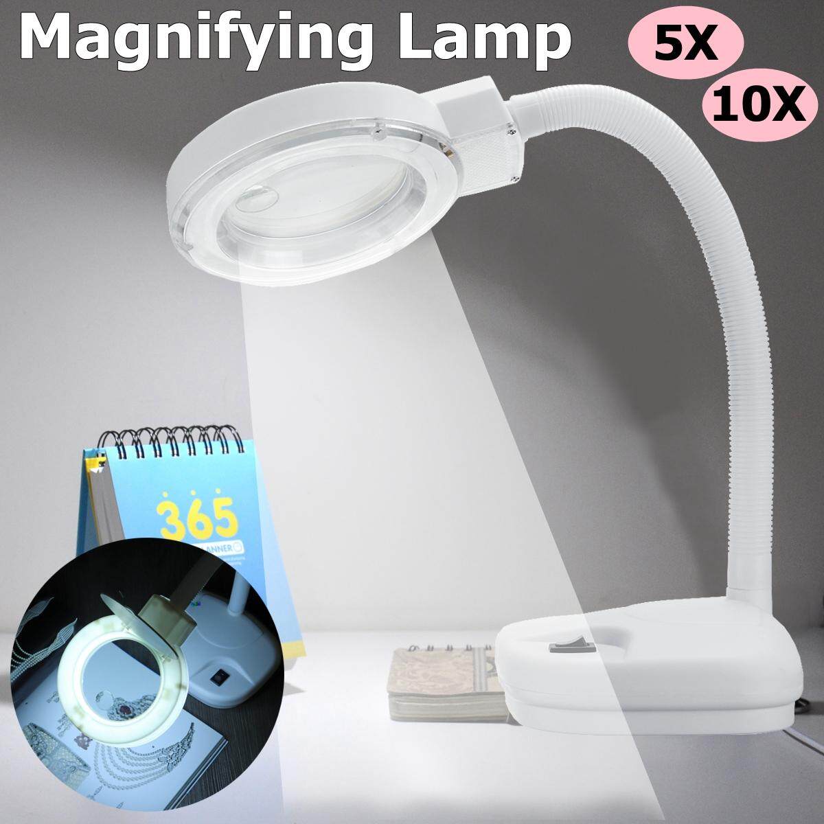 Shop Generic 5X 10X Tabletop Gooseneck Magnifying Lamp Magnifier Desk