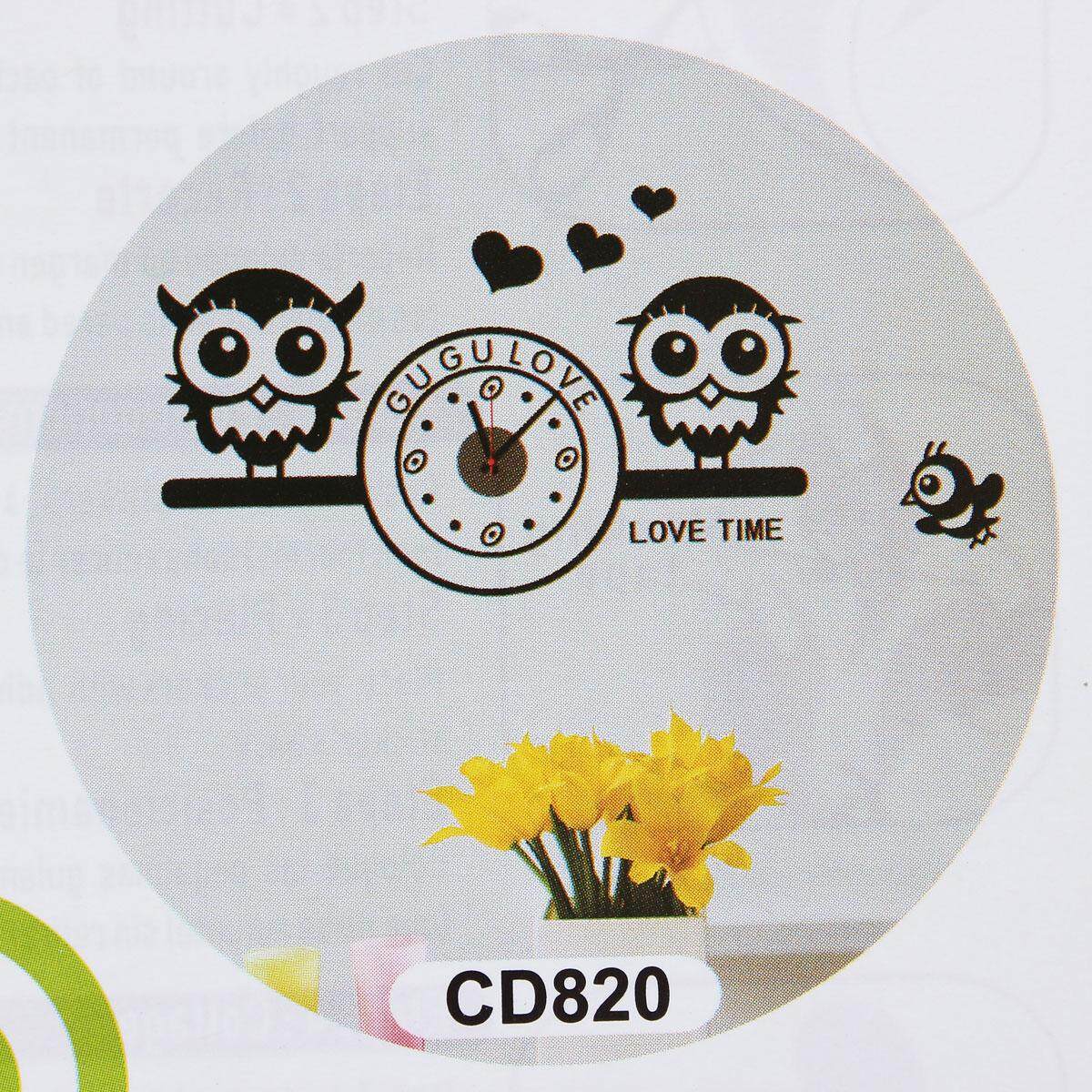 Generic 820 DIY PVC Sticker Owl Wall Sticker Wall Clock Clock Wallpaper