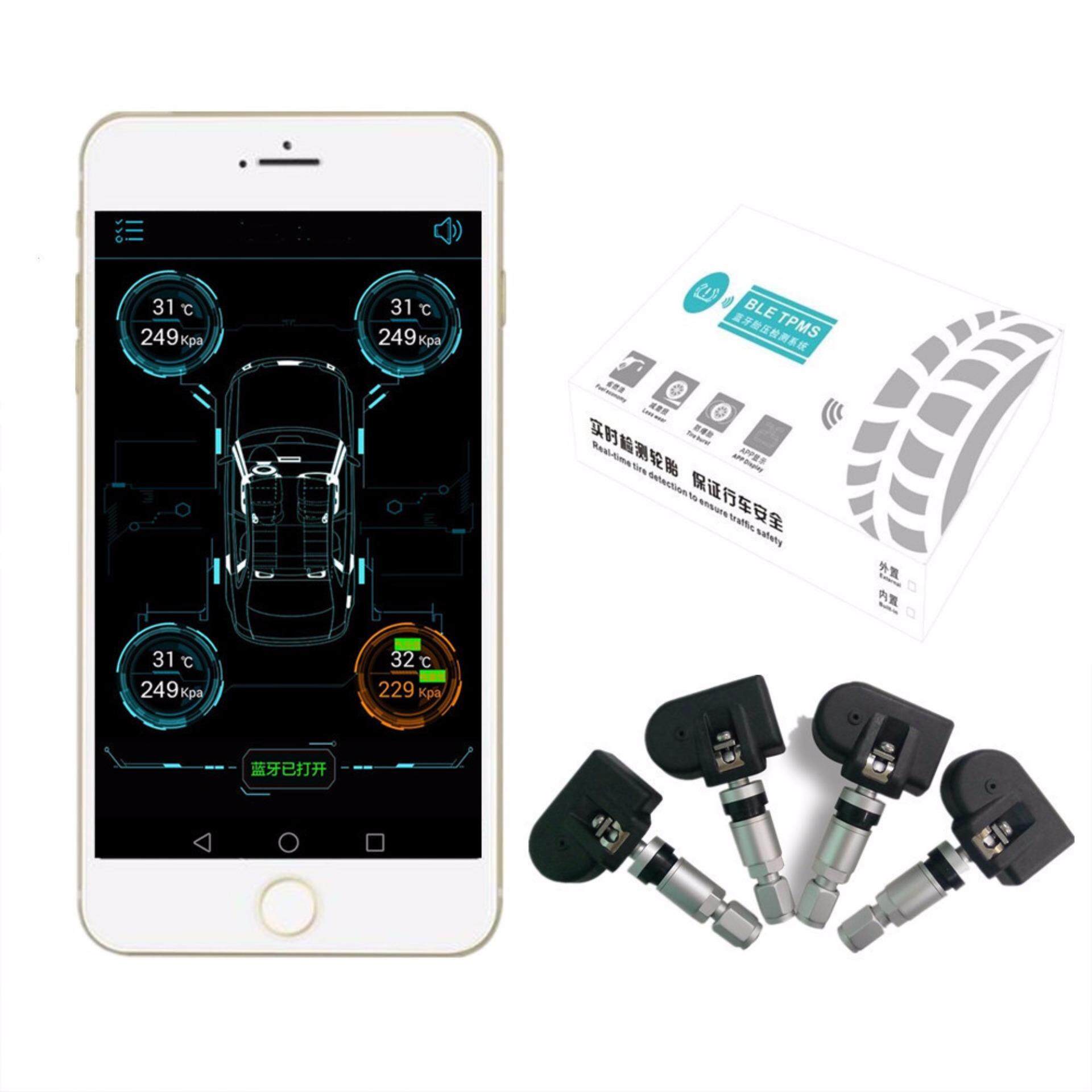 บลูทูธ 4.0 รถ TPMS ยางตรวจสอบแรงดันยางรถยนต์ 4 เซ็นเซอร์ภายในสำหรับ iPhone Android โทรศัพท์มือถือ APP บลูทูธ 4.0 รถ TPMS ยางตรวจสอบแรงดันยางรถยนต์ 4 เซ็นเซอร์ภายในสำหรับ iPhone Android โทรศัพท์มือถือ APP