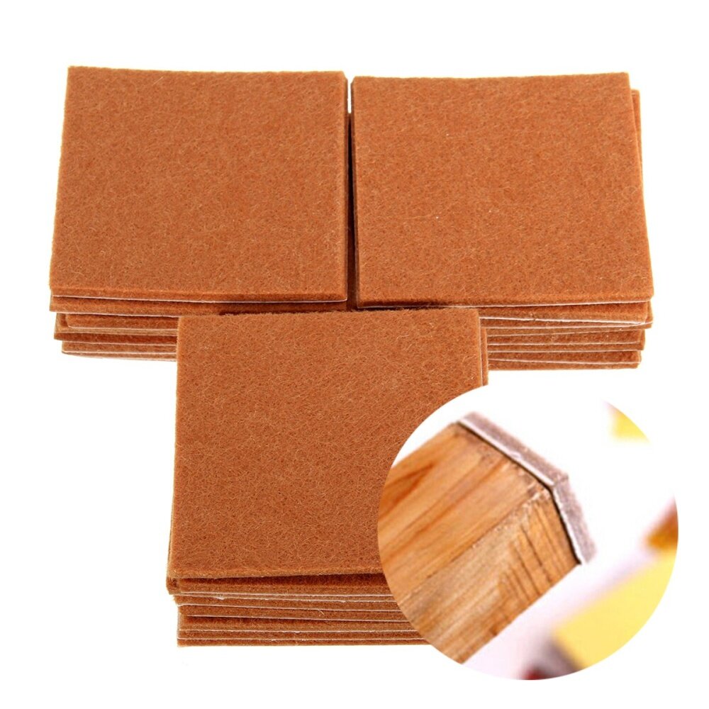 Generic 24 Pcs Oak Wood Vinyl Tile Laminate Floor Furniture Protector