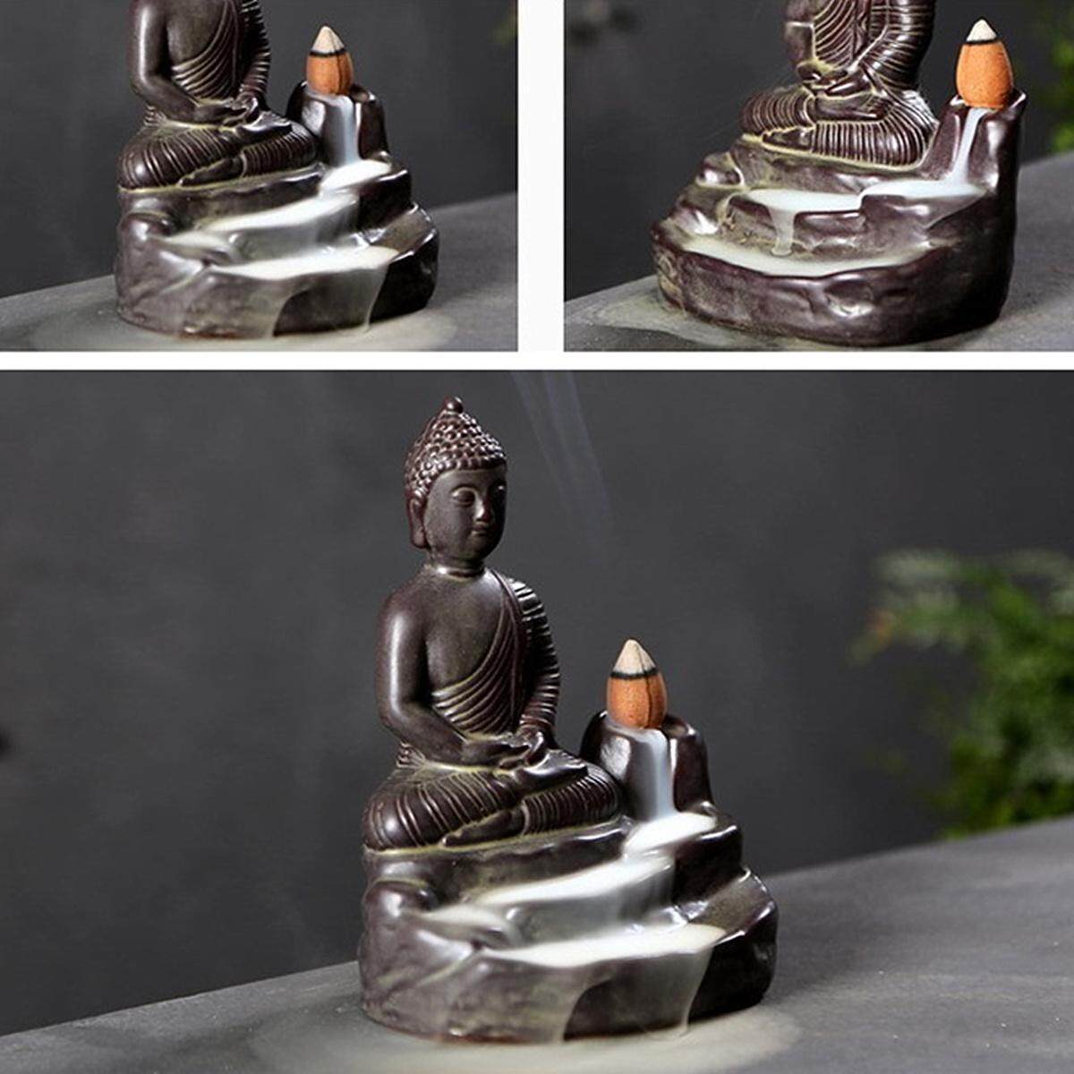 Generic Home Buddha Incense Burner Holder Buddhist Statue Porcelain