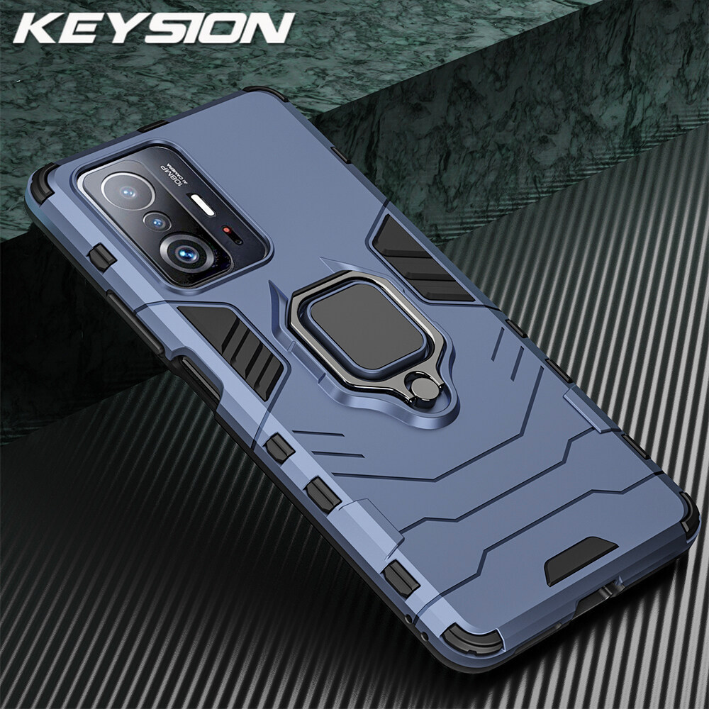 Keysion Ốp chống sốc cho Xiaomi mi 11t 11t Pro 5G 11 Lite 5g đế dạng nhẫn điện thoại Ốp lưng cho Xia