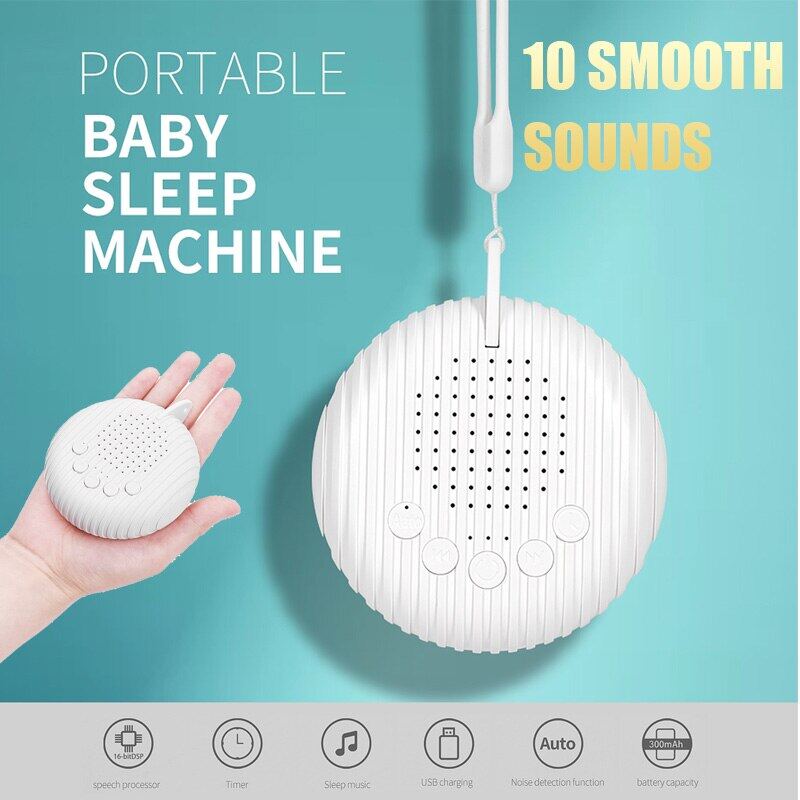 Trắng máy tạo tiếng ồn 10 12 âm thanh có thể sạc qua USB xách tay máy ngủ
