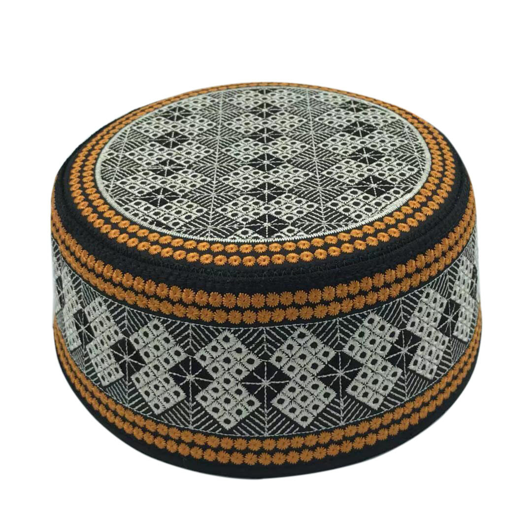Mũ Hồi Giáo Khăn Xếp Thêu Cotton Cho Nam Mũ Trùm Đầu Cầu Nguyện Hồi Giáo