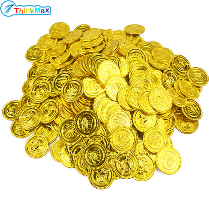 100pcs Pirate Props Coins Simulation Coin Game Chip Treasures