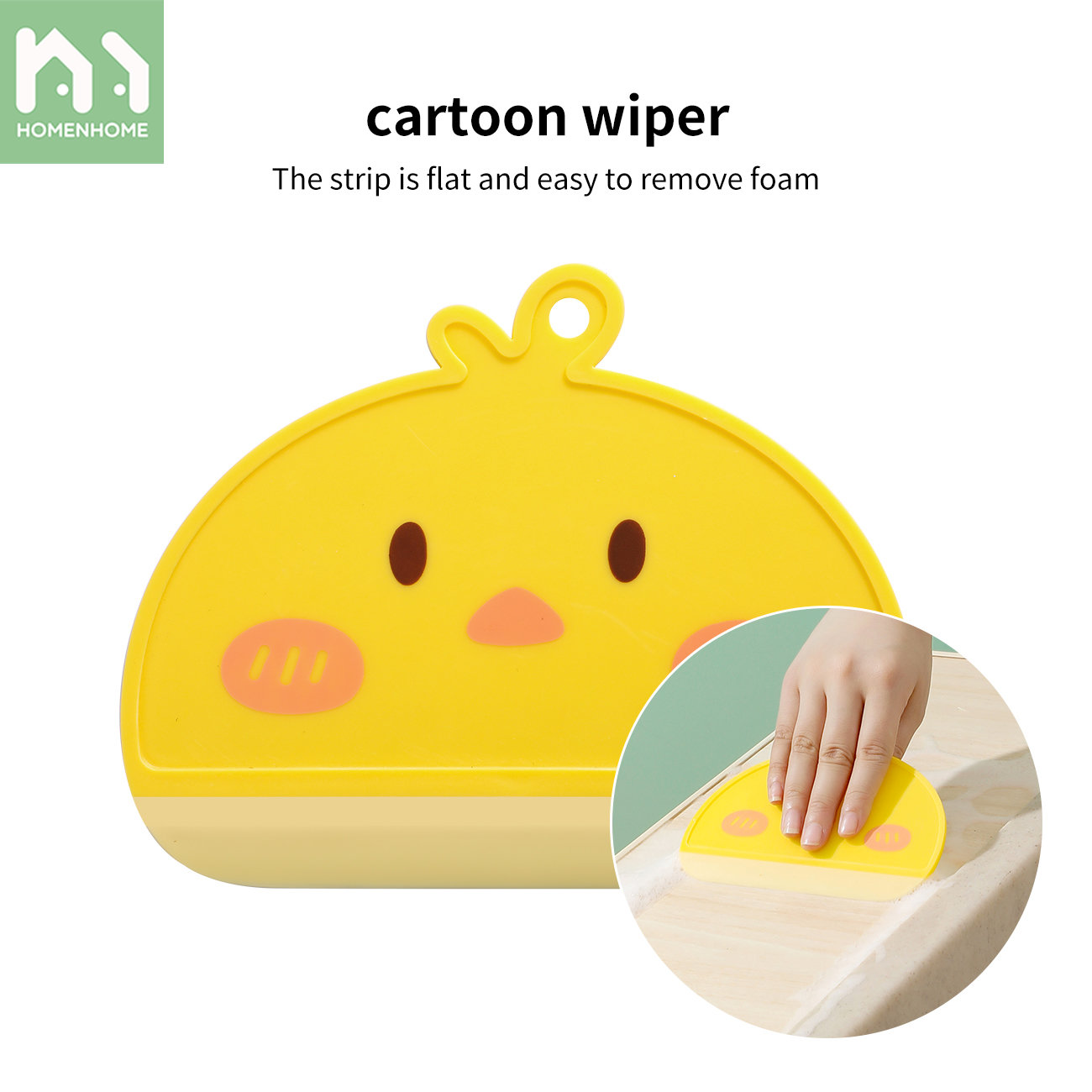 Homenhome Cartoon Wiper Blade Bathroom Countertop Glass Mirror Cleaning Tool ราคา 23 บาท*ส่งฟรี