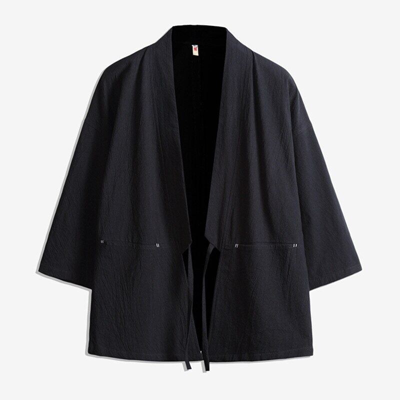 Kimono Đường Phố Nhật Bản Truyền Thống Samurai Trang Phục Linen Trang Phục Châu Á Haori Ngoại Cỡ, Áo Khoác Cardigan Nam Nữ Yukata