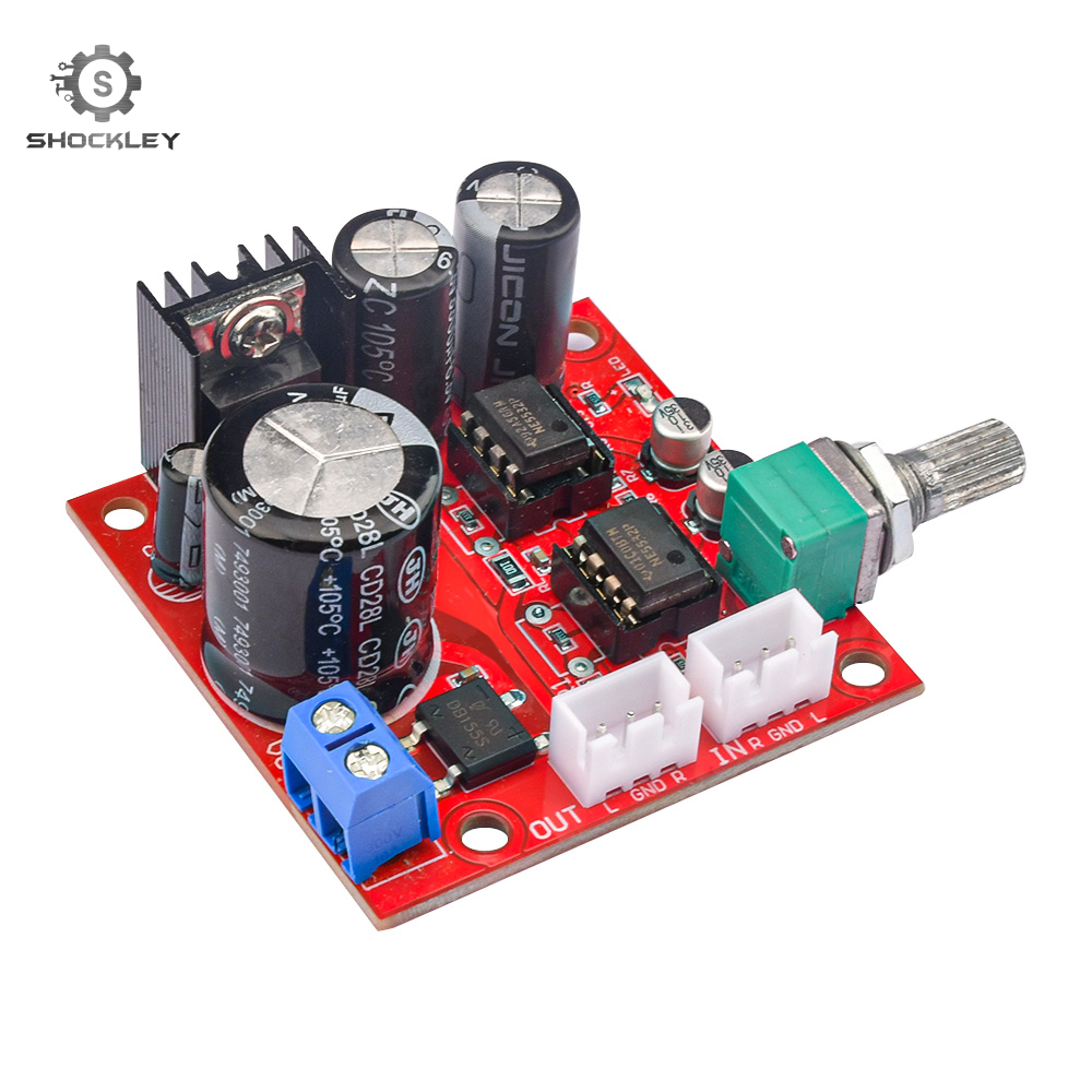 Shockley mô-đun mạch tiền khuếch đại ne5532 kép bộ khuếch đại nguồn đơn bộ khuếch đại công suất amp op kép bảng mạch sân khấu phía trước mô-đun ampli di động ac5-16v/dc6-24v