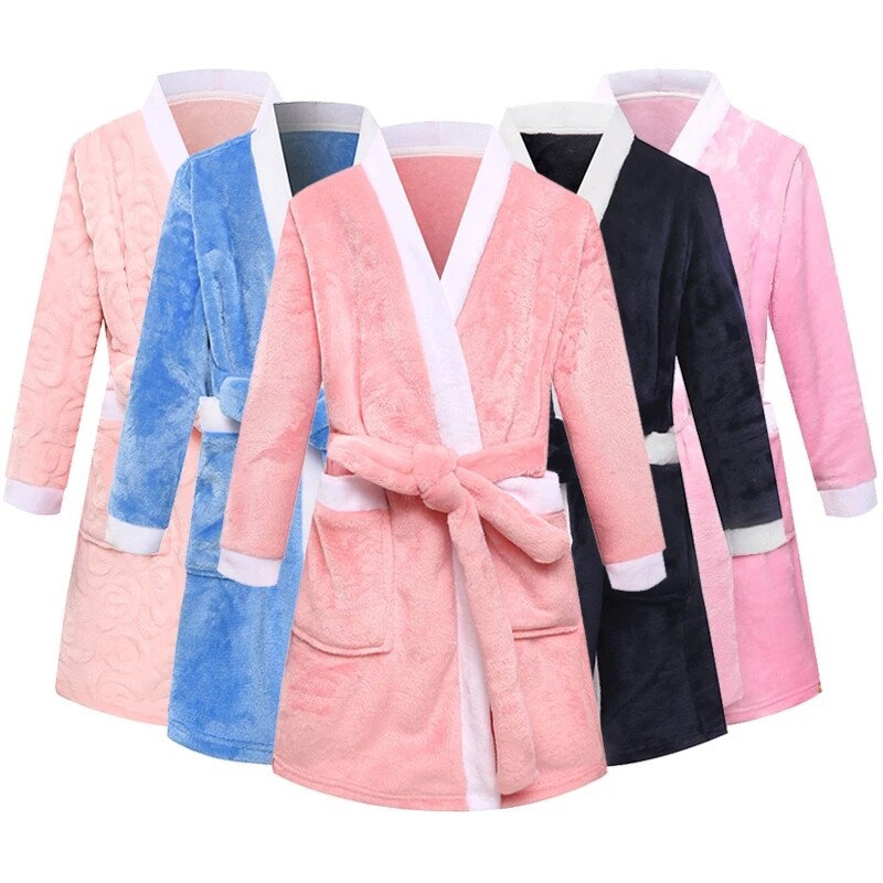 Trẻ em áo choàng tắm áo choàng tắm hoạt hình bé trai bé gái vải flanen áo choàng ngủ đồ ngủ khăn tắm trẻ em đồ bơi đi biển, quần áo ngủ trẻ em 5 7 9 11 tuổi