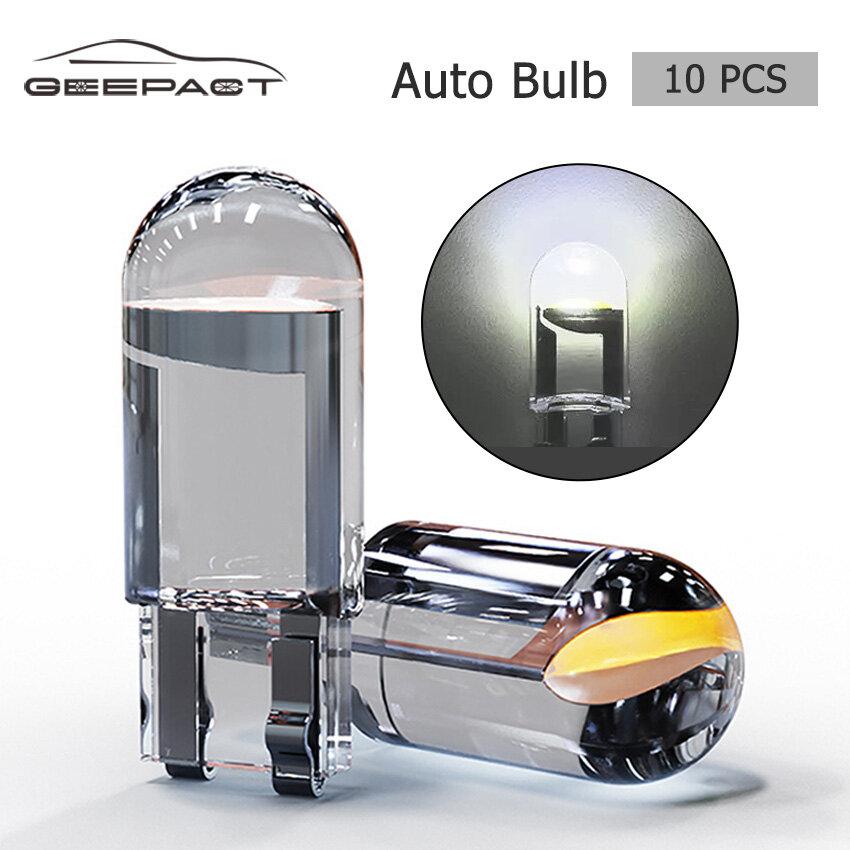 10 Chiếc Geepact Đèn LED Hình Nêm Đậu Xe Hơi Bóng Đèn Bên Hông Cửa Dụng Cụ Đèn Biển Số Ô Tô Phụ Kiện Xe Hơi LED COB Vỏ Thủy Tinh Đèn Nêm Màu Xanh Dương Màu Trắng Đèn Vòm Led