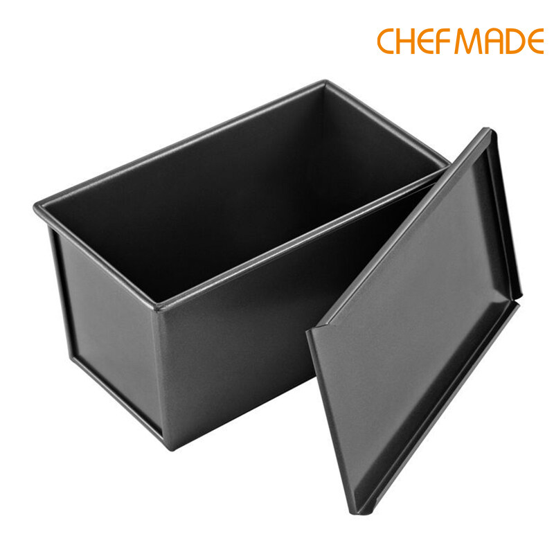 CHEFMADE Loaf Pan Slide Toast Box Black Non