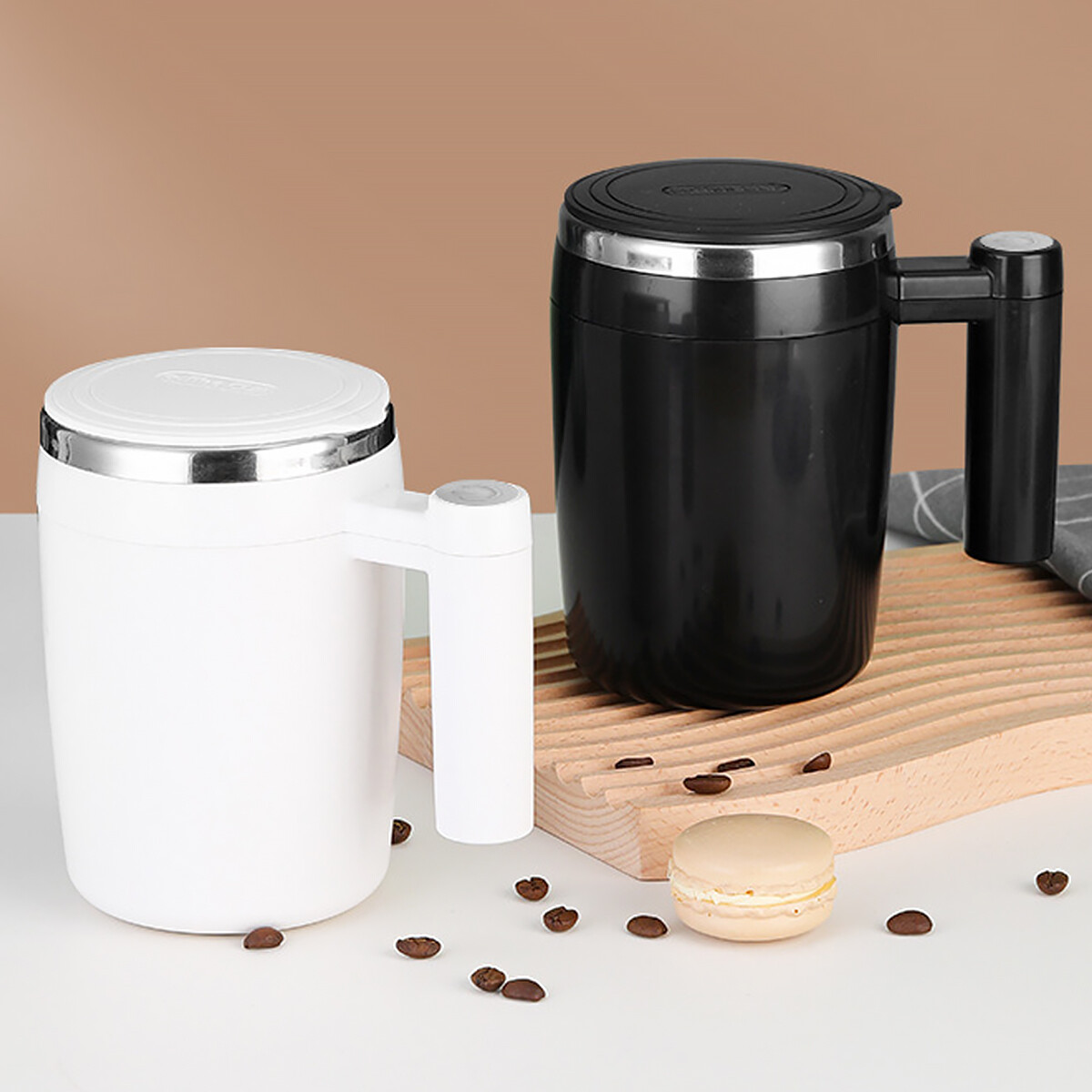 Cốc cà phê tự pha bằng thép không gỉ chạy điện cốc tự khuấy 380ml cốc cà phê từ tính tự động sạc lại được có thanh khuấy cốc khuấy bằng thép không gỉ cốc cà phê từ tính tự động sạc lại được