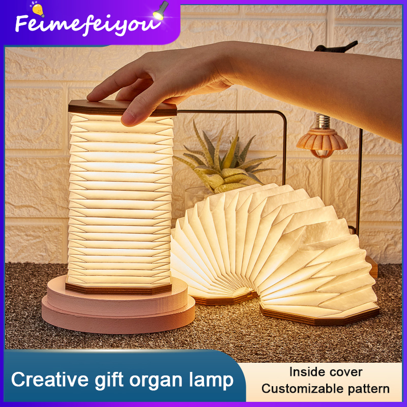 Table lamp creative gift organ lamp wooden atmosphere lamp simple bedside table lamp night lamp Art Decor Night Light for Kids Birthday Gift ราคา 1,422 บาท*ส่งฟรี