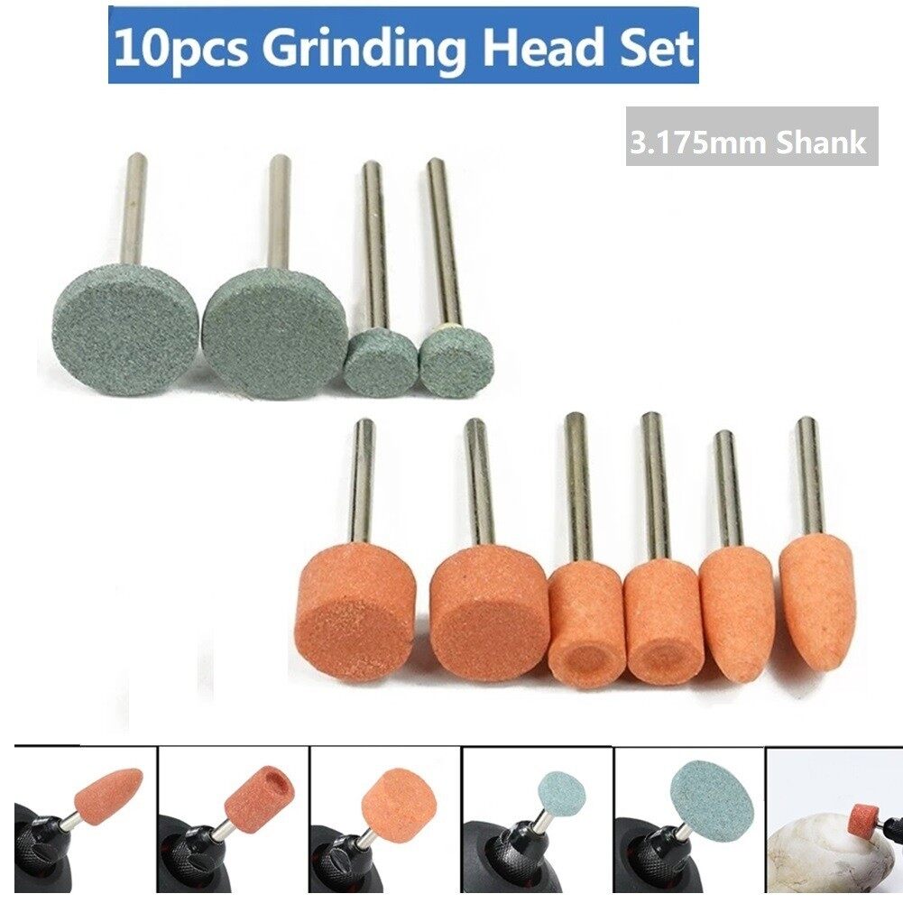 10 chiếc đầu bánh mài đầu mài chuôi 3mm sắc bén thiết thực bền bỉ