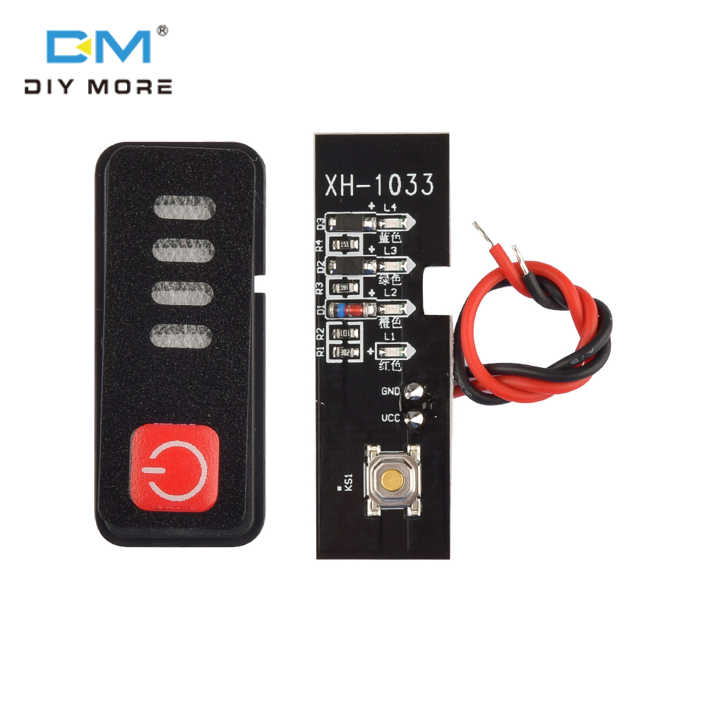 Diymore XH-1033 5S 18V 21V pin đo lường mô-đun hiển thị điện và vỏ pin đèn chỉ báo dung lượng pin mô-đun LED hiển thị dung lượng pin tình trạng
