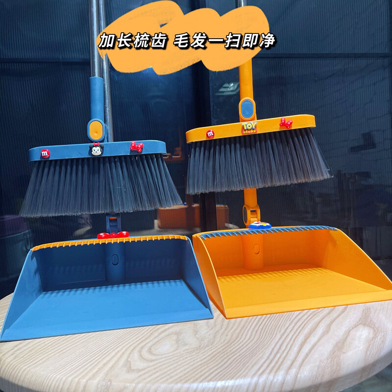 Dụng cụ hốt rác kèm chổi thiết lập kết hợp chổi chổi gia đình quay gấp lau ma thuật tóc quét công cụ substitude61rhrh4