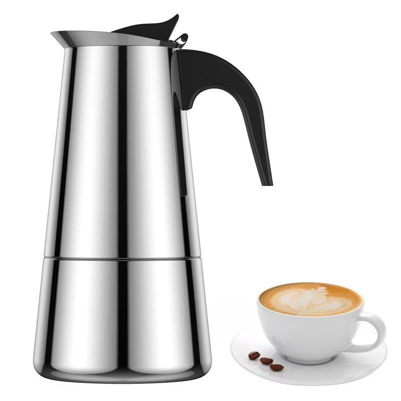 Romantichouse Máy pha cà phê Expresso cảm ứng máy pha cà phê thép không gỉ Stovetop Máy pha cà phê ấm moka cho bếp cảm ứng Bình đựng cà phê Máy pha cà phê Expresso cho bếp cảm ứng