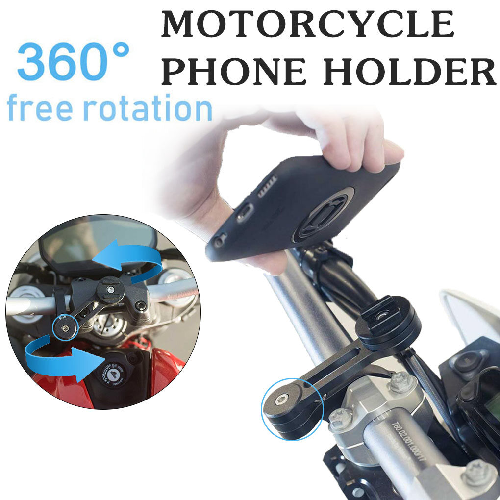 Giá Đỡ Gắn Ghi Đông Xe Máy Xoay 360 Mới Điện Thoại Di Động Phổ Quát Điều Chỉnh Xe Đạp Người Giữ Điện Thoại, Điều Hướng Gắn Tay Lái Xe Máy