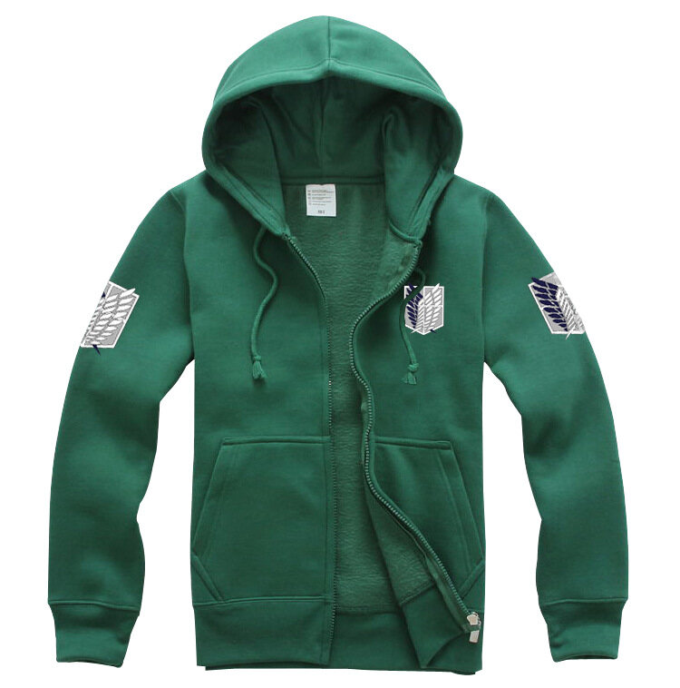 Attack on Titan Zipper Hoodie Coat Cosplay Scouting Legion Hooded