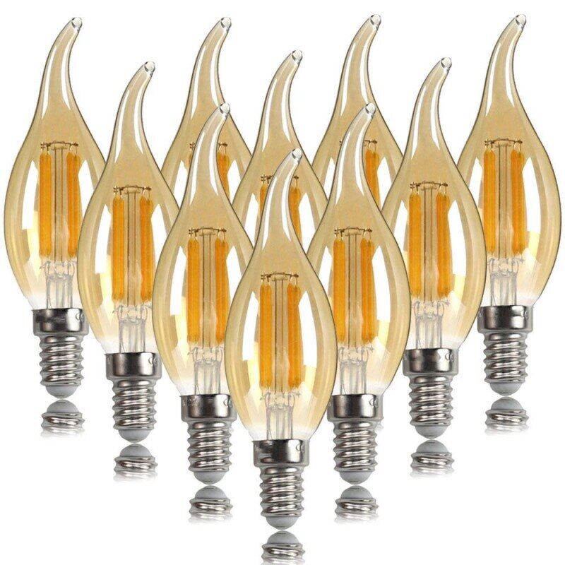 NEW LED Dimmable Filament Bulbs 4W 6W C35 L35 Bulb E14 220V 2700K Energy Saving Light 30W Incandescent Equivalent Lamp