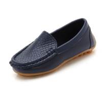 SHUNAICHI Fashion Flats For Children Casual Comfortable PU Leather Slip On Shoes Boys Girls Kids Candy 10 Colors Moccasin Loafers All Size