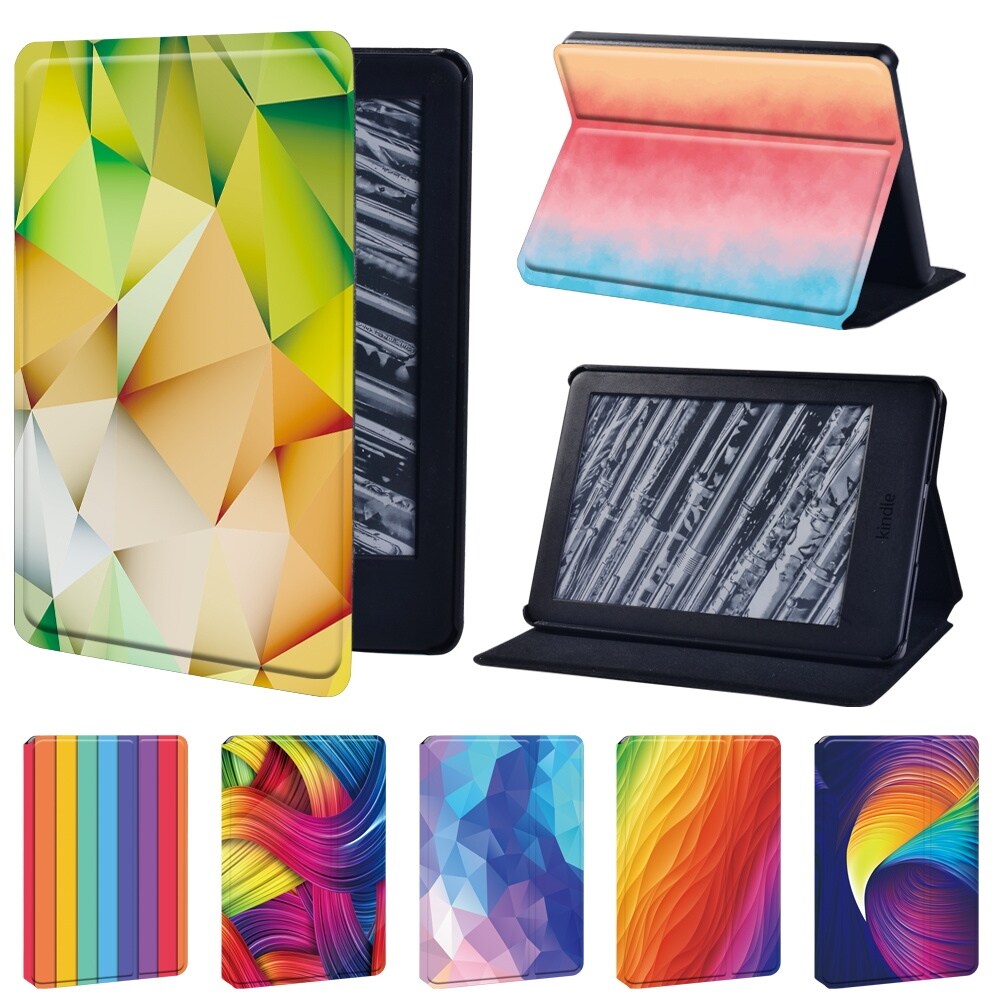 For Kindle Paperwhite 5 11th/Kindle Paperwhite 1 2 3 4/Kindle 10th Kindle 8th Gen PU Leather Tablet Foldable Stand Folio Cover