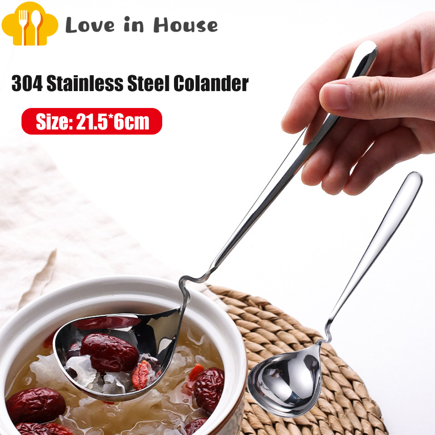 304 Stainless Steel Soup Spoon Long Handle Soup Spoon Public Wall Hanging Hot Pot Spoon Household Kitchen Tool ราคา 94 บาท*ส่งฟรี