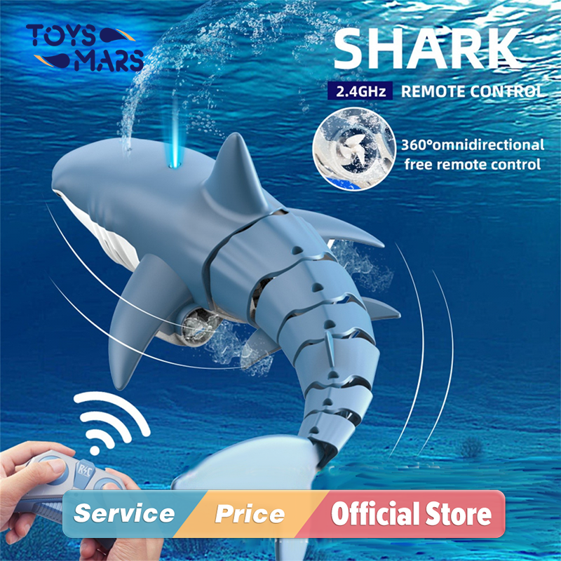TOYSMARS Funny RC Shark Toy Remote Control Animals Robots Bath Tub Pool