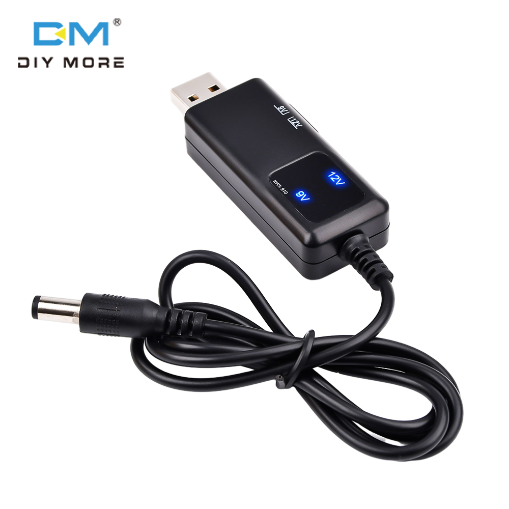  diymore USB Để DC chuyển đổi cáp 5V Để 9V 12V bước Điện áp-up Cáp 5.5X2.1Mm DC Kết Nối Nam 0.8M USB Bộ chuyển đổi tăng áp 