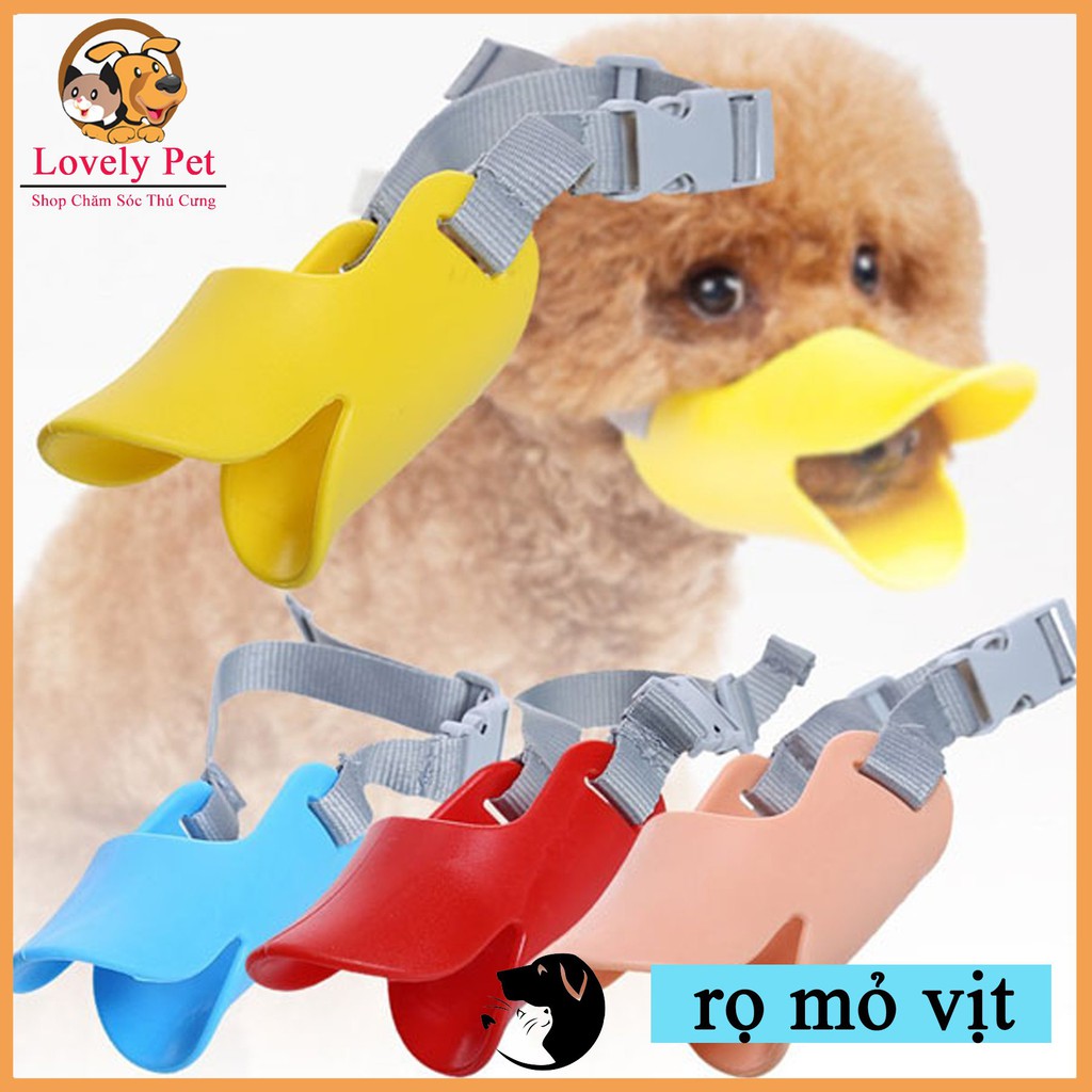 Rọ mõm mỏ vịt nhựa mềm cho chó.