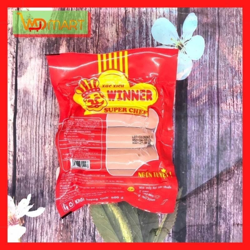 Xúc xích winner loại ngon 10 cái 500g