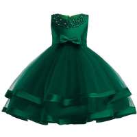 MQATZ Girls Dress Birthday Beads Princess Ball Gown Evening Dress Elegent Party Wedding Dress Girl 3-10 Years L5017