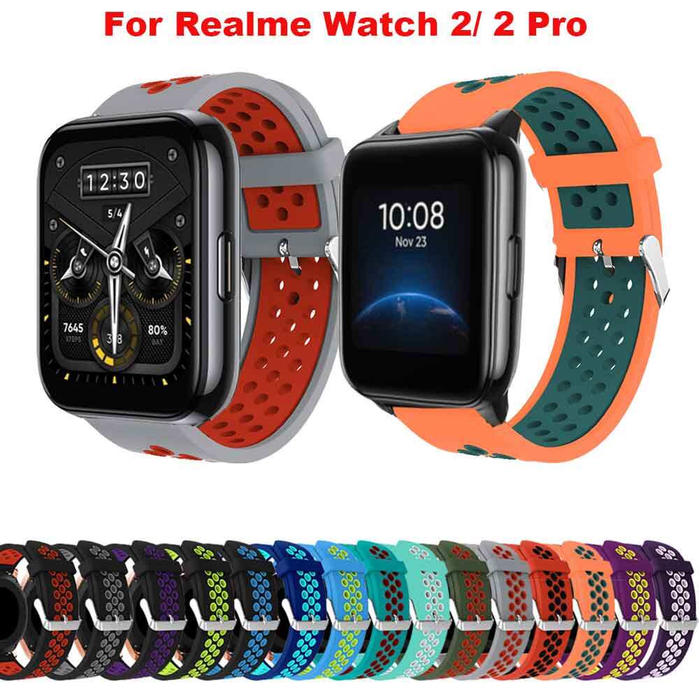 Dây Đeo Đồng Hồ 22Mm Cho Realme Watch 2/2 Pro Dây Đeo Silicon Dây Đeo Đồng Hồ Thông Minh Vòng Đeo Tay Thể Thao Cho Realme Watch S/S Pro Phụ Kiện