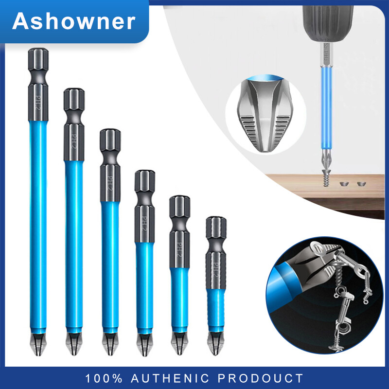 25mm-150mm chéo không trượt Mũi khoan hàng loạt đầu PH2 Bộ tuốc nơ vít S2 nam châm mạnh gió hàng loạt đầu tuốc nơ vít đầu bit