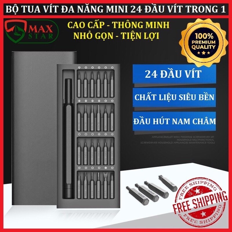 Bộ Tô Vít Đa Năng Mini 24 Đầu Cao Cấp Siêu Bền Tô Vít Sửa Điện Thoại