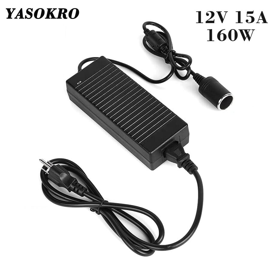Bộ chuyển đổi năng lượng xe ac để bộ chuyển đổi dc 110v/240v đến 12v 15a 160w bộ chuyển đổi nguồn điện ổ cắm bật lửa ac/biến áp dc