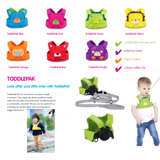 TRUNKI ToddlePak Children Safety Reins 