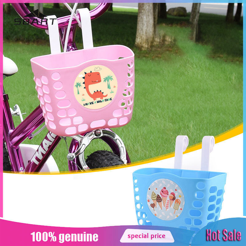 SBART Children's bicycle basket scooter front basket children's cart bicycle tricycle thick basket frame accessories ราคา 152 บาท*ส่งฟรี
