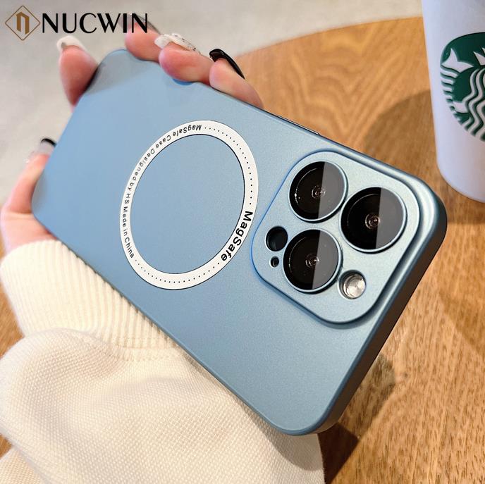 {hot} For iPhone 14 Pro Magsafe Ultra Thin Slim Matte Magnetic Phone Case 12 13 Max Lens Protection Glass Hard PC Cover