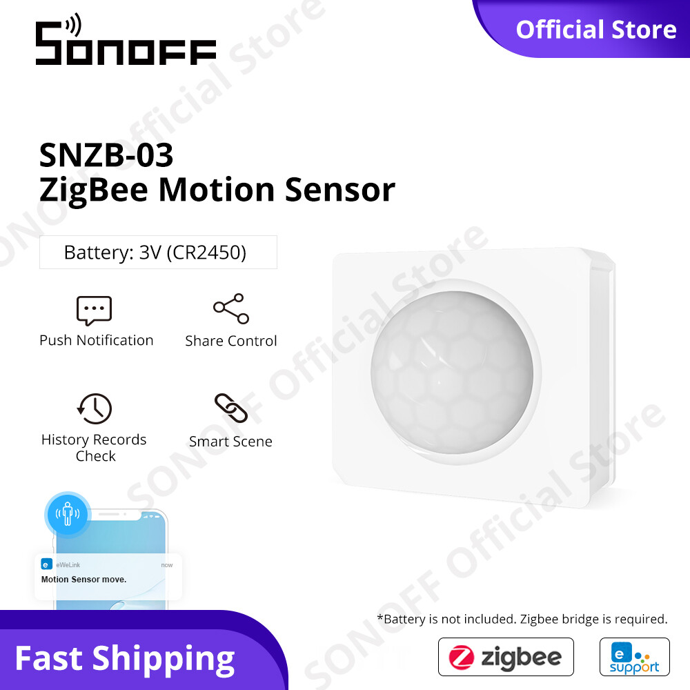 SONOFF SNZB-03 Cảm Biến Chuyển Động ZigBee Máy Dò Chuyển Động Thông Minh Cảm Biến Không Dây Điều Khiển Ứng Dụng EWeLink Trường Nhìn 110 ° Cho Hệ Thống An Ninh Thông Minh, Hoạt Động Với Cầu SONOFF Zigbee
